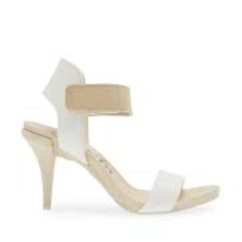 NIB Pedro Garcia Yola Sandals Two Tone Strap Heels Size 7.5